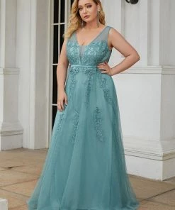 Ever-Pretty US Plus Size Maxi Long Ethereal Tulle Formal Evening Dress SHOP BY OCCASION