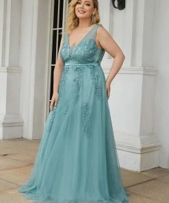 Ever-Pretty US Plus Size Maxi Long Ethereal Tulle Formal Evening Dress SHOP BY OCCASION