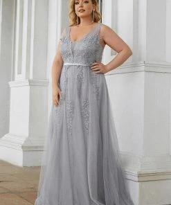 Ever-Pretty US Custom Size Maxi Long Elegant Ethereal Tulle Evening Dress White Dresses