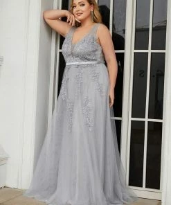 Ever-Pretty US Plus Size Maxi Long Ethereal Tulle Formal Evening Dress SHOP BY OCCASION