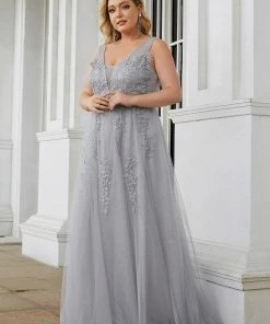 Ever-Pretty US Plus Size Maxi Long Ethereal Tulle Formal Evening Dress SHOP BY OCCASION