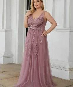 Ever-Pretty US Plus Size Maxi Long Ethereal Tulle Formal Evening Dress SHOP BY OCCASION