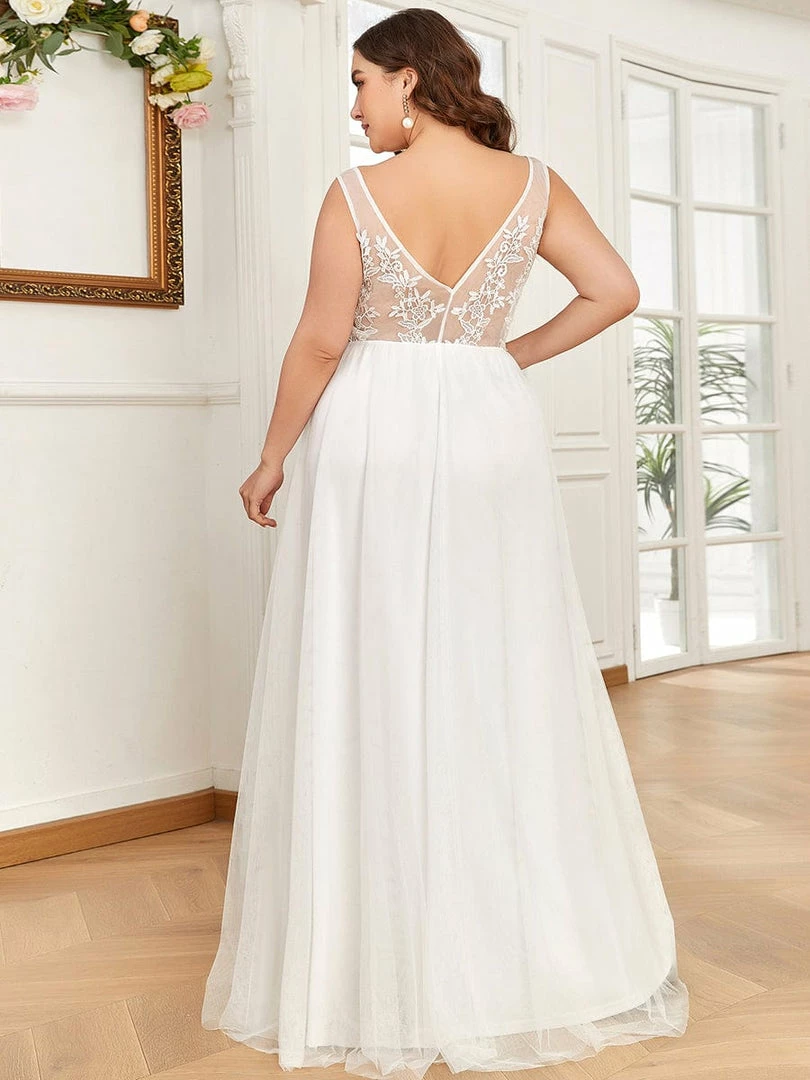 Ever-Pretty US Plus Size Maxi Long Elegant Ethereal Tulle Wedding Dress SHOP BY OCCASION 2 Ever-Pretty US Plus Size Maxi Long Elegant Ethereal Tulle Wedding Dress SHOP BY OCCASION
