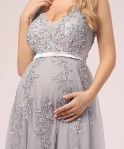 Ever-Pretty US Sleeveless A-Line Maternity Tulle Wedding Dress