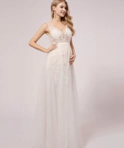 Ever-Pretty US Sleeveless A-Line Maternity Tulle Wedding Dress
