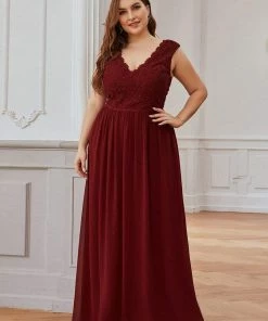 Ever-Pretty US Maxi Long Elegant Floral Lace Print Evening Dresses For Women