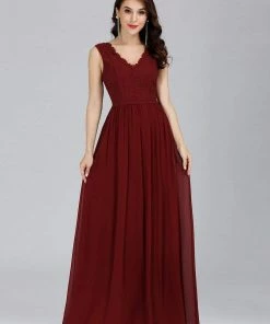 Ever-Pretty US Maxi Long Elegant Floral Lace Print Evening Dresses For Women