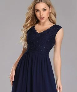 Ever-Pretty US Maxi Long Elegant Floral Lace Print Evening Dresses For Women