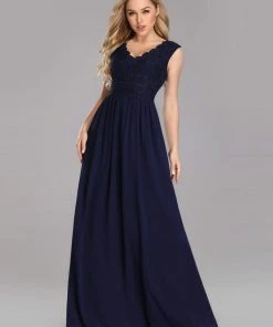 Ever-Pretty US Maxi Long Elegant Floral Lace Print Evening Dresses For Women