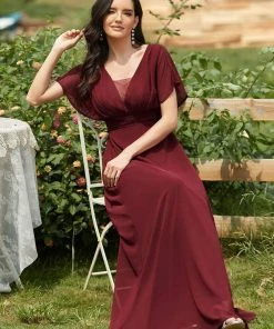 Ever-Pretty US SHOP BY OCCASION Women's A-Line Empire Waist Maxi Chiffon Evening Dress