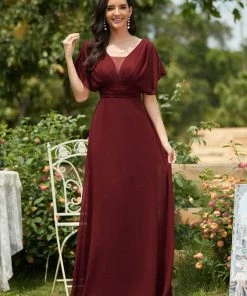 Ever-Pretty US SHOP BY OCCASION Women's A-Line Empire Waist Maxi Chiffon Evening Dress