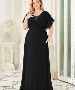 Ever-Pretty US Plus Size Empire Waist Chiffon Formal Maxi Evening Dress SHOP BY OCCASION