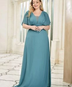 Ever-Pretty US Plus Size Empire Waist Chiffon Formal Maxi Evening Dress SHOP BY OCCASION