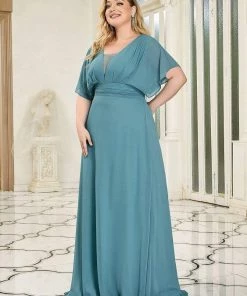 Ever-Pretty US Plus Size Empire Waist Chiffon Formal Maxi Evening Dress SHOP BY OCCASION