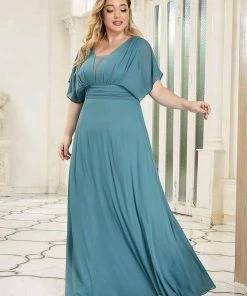 Ever-Pretty US Plus Size Empire Waist Chiffon Formal Maxi Evening Dress SHOP BY OCCASION