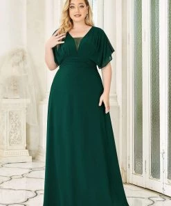 Ever-Pretty US Plus Size Empire Waist Chiffon Formal Maxi Evening Dress SHOP BY OCCASION