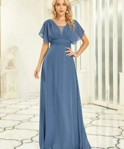 Ever-Pretty US SHOP BY OCCASION Women's A-Line Empire Waist Maxi Chiffon Evening Dress