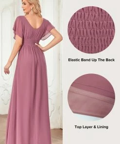 Ever-Pretty US SHOP BY OCCASION Women's A-Line Empire Waist Maxi Chiffon Evening Dress
