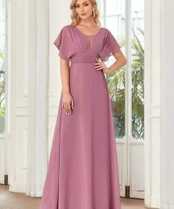Ever-Pretty US SHOP BY OCCASION Women's A-Line Empire Waist Maxi Chiffon Evening Dress