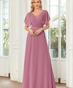 Ever-Pretty US SHOP BY OCCASION Women's A-Line Empire Waist Maxi Chiffon Evening Dress
