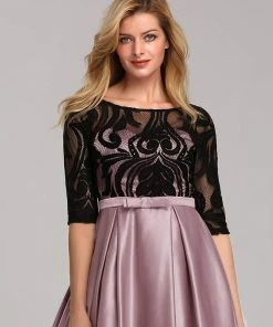 Ever-Pretty US Round Neck Formal Evening Gowns For Women With Lace Sleeve SHOP BY OCCASION