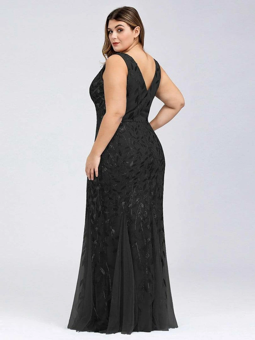 Ever-Pretty US Plus Size Double V-Neck Fishtail Sequin Formal Maxi Evening Dress 33 Ever-Pretty US Plus Size Double V-Neck Fishtail Sequin Formal Maxi Evening Dress
