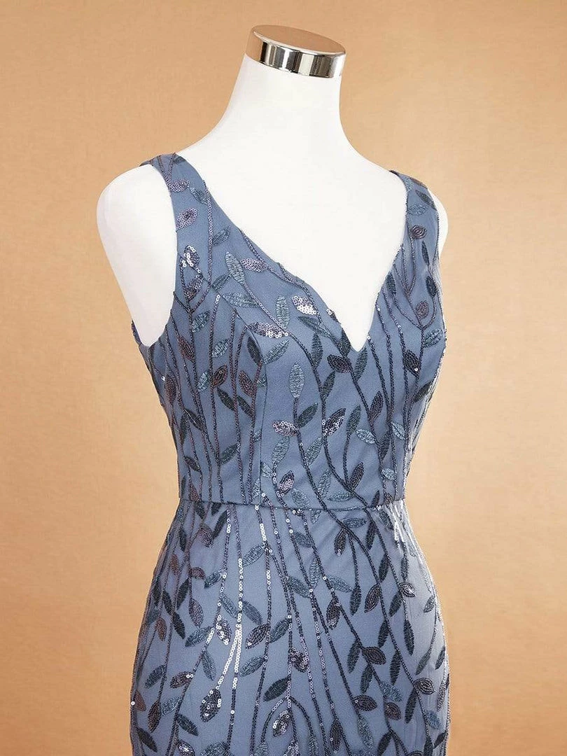 Ever-Pretty US Plus Size Double V-Neck Fishtail Sequin Formal Maxi Evening Dress 14 Ever-Pretty US Plus Size Double V-Neck Fishtail Sequin Formal Maxi Evening Dress