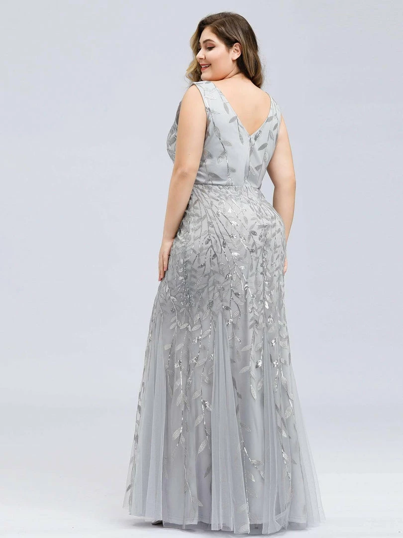 Ever-Pretty US Plus Size Double V-Neck Fishtail Sequin Formal Maxi Evening Dress 25 Ever-Pretty US Plus Size Double V-Neck Fishtail Sequin Formal Maxi Evening Dress