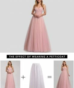 Ever-Pretty US Women's V-Neck Floor Length Sparkling Tulle Bridesmaid Dress SHOP BY LENGTH
