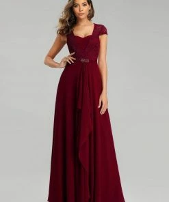 Ever-Pretty US Sweetheart Floral Lace Cap Sleeve Wedding Guest Dress SHOP BY OCCASION