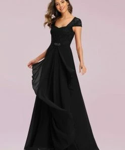 Ever-Pretty US Sweetheart Floral Lace Cap Sleeve Wedding Guest Dress SHOP BY OCCASION