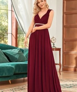 Ever-Pretty US Custom Size Sequin Sleeveless Long Grecian Style Bridesmaid Dress Summer Dresses 2022