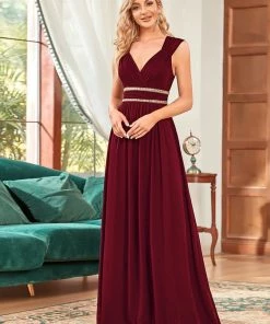 Ever-Pretty US Sleeveless Grecian Style Bridesmaid Dress For Women Evening Dresses & Gowns