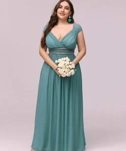 Ever-Pretty US Plus Size Sleeveless Grecian Style Formal Evening Dress