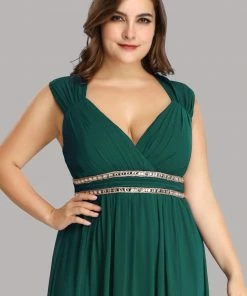 Ever-Pretty US Custom Size Sequin Sleeveless Long Grecian Style Bridesmaid Dress Summer Dresses 2022