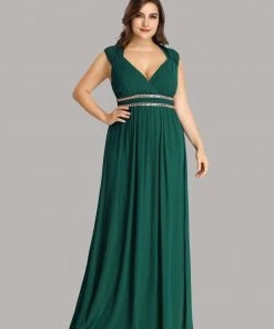Ever-Pretty US Custom Size Sequin Sleeveless Long Grecian Style Bridesmaid Dress Summer Dresses 2022