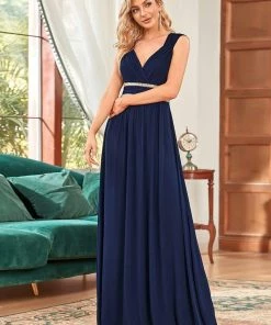 Ever-Pretty US Custom Size Sequin Sleeveless Long Grecian Style Bridesmaid Dress Summer Dresses 2022