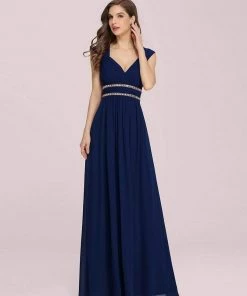 Ever-Pretty US Custom Size Sequin Sleeveless Long Grecian Style Bridesmaid Dress Summer Dresses 2022