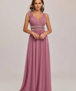 Ever-Pretty US Custom Size Sequin Sleeveless Long Grecian Style Bridesmaid Dress Summer Dresses 2022
