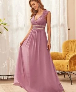 Ever-Pretty US Sleeveless Grecian Style Bridesmaid Dress For Women Evening Dresses & Gowns