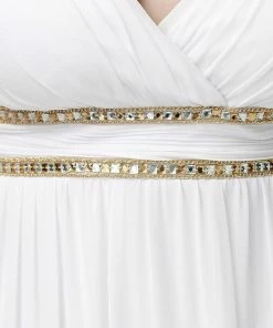 Ever-Pretty US Summer Dresses 2022 Plus Size Sleeveless Grecian Style Simple Wedding Dress