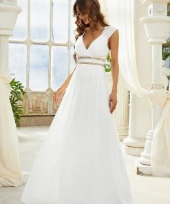 Ever-Pretty US Summer Dresses 2022 Sleeveless Grecian Style Casual Wedding Dress