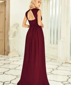 Ever-Pretty US V-Neck Sleeveless Beaded Belt Chiffon A-Line Evening Dress SHOP BY OCCASION