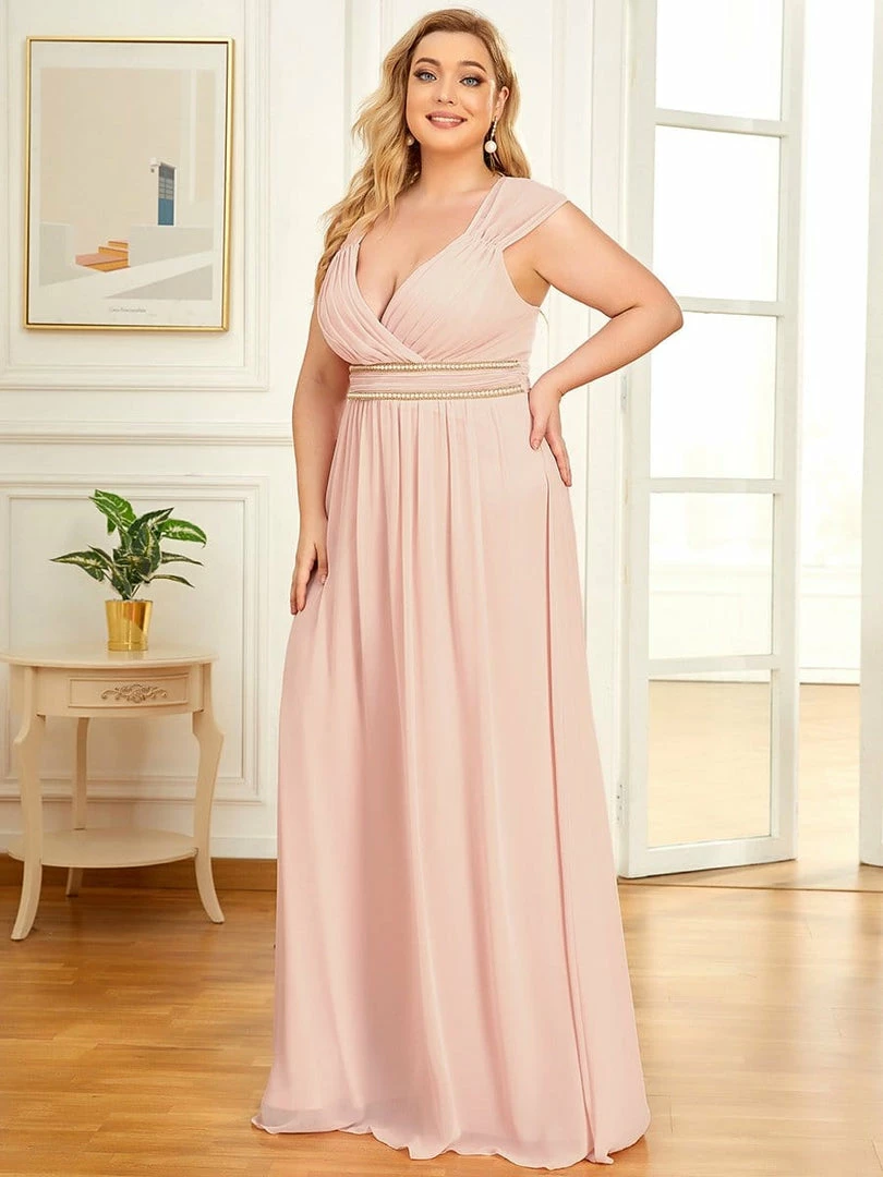 Ever-Pretty US SHOP BY OCCASION Plus Size Sleeveless Beaded Belt Chiffon Formal Summer Dresses 3 Ever-Pretty US SHOP BY OCCASION Plus Size Sleeveless Beaded Belt Chiffon Formal Summer Dresses
