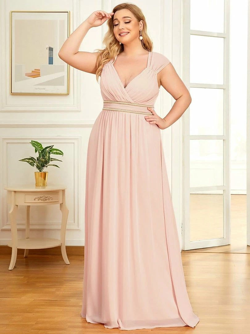 Ever-Pretty US SHOP BY OCCASION Plus Size Sleeveless Beaded Belt Chiffon Formal Summer Dresses 4 Ever-Pretty US SHOP BY OCCASION Plus Size Sleeveless Beaded Belt Chiffon Formal Summer Dresses
