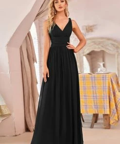 Ever-Pretty US Sleeveless V-Neck Maxi Chiffon Bridesmaid Dress Party Dresses
