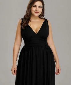 Ever-Pretty US Party Dresses Plus Size Sleeveless V-Neck Semi-Formal Chiffon Bridesmaid Dress