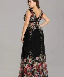 Ever-Pretty US Sleeveless V-Neck Maxi Chiffon Bridesmaid Dress Party Dresses