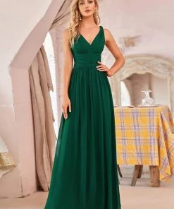 Ever-Pretty US Sleeveless V-Neck Maxi Chiffon Bridesmaid Dress Party Dresses