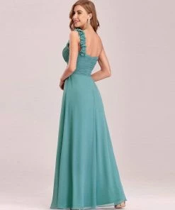 Ever-Pretty US Chiffon One Shoulder Maxi Long Bridesmaid Dresses For Women SHOP BY STYLE